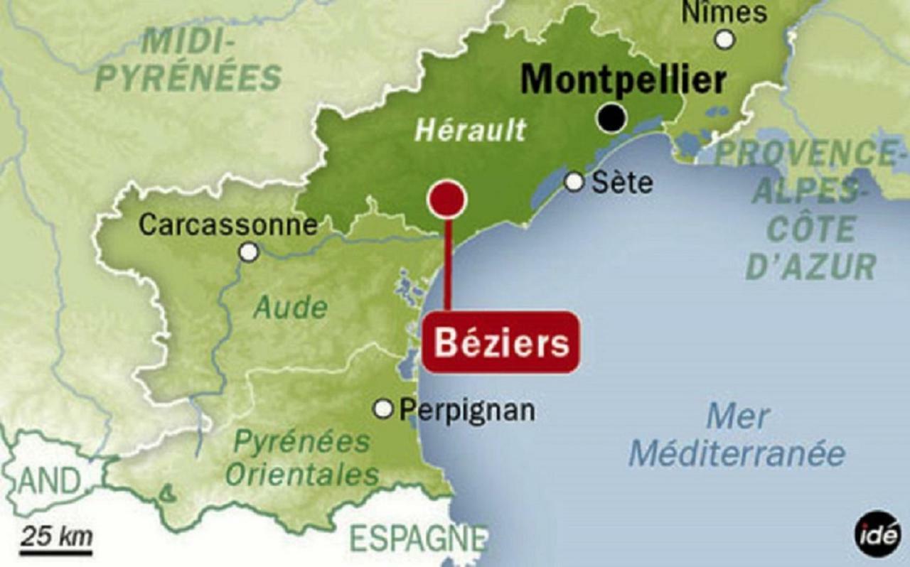 Beziers Studio Terrasse Luaran gambar